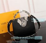 High Clone L--V Capucines BB Black Taurillon Leather  Women's Handbag